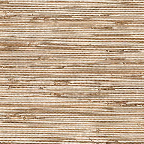  53-65601 Kaziko Khaki Grasscloth Wallpaper 