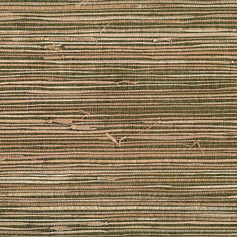53-65616 Mai Khaki Grasscloth Wallpaper