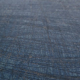 53110 Navy blue teal bronze faux fabric texture abstract cross hatched lines wallpaper
