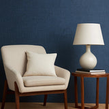 53110 Navy blue teal bronze faux fabric texture abstract cross hatched lines wallpaper
