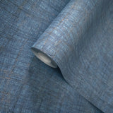 53110 Navy blue teal bronze faux fabric texture abstract cross hatched lines wallpaper
