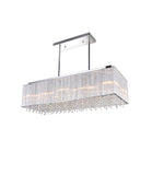 5319P32C-RC (Straight) Spring Morning 10 Light Drum Shade Chandelier With Chrome Finish