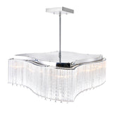 5320P20C-S Elsa 10 Light Drum Shade Chandelier With Chrome Finish