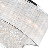 5320P20C-S Elsa 10 Light Drum Shade Chandelier With Chrome Finish