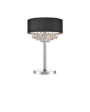 5443T14C (Black) Dash 3 Light Table Lamp With Chrome Finish