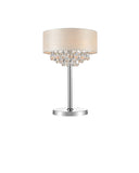 5443T14C (Off White) Dash 3 Light Table Lamp With Chrome Finish