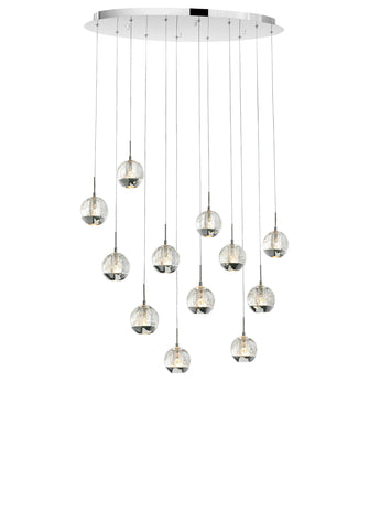 5444P34C-O Perrier 12 Light Multi Light Pendant With Chrome Finish