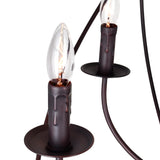 5464P18DB Arza 6 Light Up Chandelier With Brown Finish