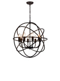 5464P22DB-8 Arza 8 Light Up Chandelier With Brown Finish