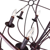 5464P40DB-12 Arza 12 Light Up Chandelier With Brown Finish