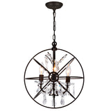 5465P13-DB-3 Campechia 3 Light Up Mini Chandelier With Brown Finish