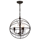 5465P13-DB-3 Campechia 3 Light Up Mini Chandelier With Brown Finish