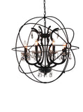 5465P28DB-8 Campechia 8 Light Up Chandelier With Brown Finish