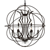 5465P36DB-9 Campechia 9 Light Up Chandelier With Brown Finish