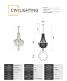 5480P14C Taylor 7 Light Down Chandelier With Chrome Finish