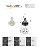 5480P34C Taylor 18 Light Down Chandelier With Chrome Finish