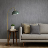 54929 Gunmetal Gray silver metallic stia lines textured faux concrete modern wallpaper
