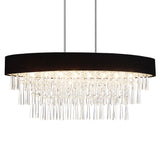 5523P38C-O (Black) Franca 8 Light Drum Shade Chandelier With Chrome Finish