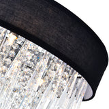 5523P38C-O (Black) Franca 8 Light Drum Shade Chandelier With Chrome Finish