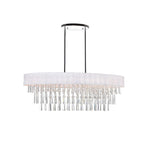 5523P38C-O (Off White) Franca 8 Light Drum Shade Chandelier With Chrome Finish