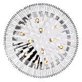 5535P16C-R Claire 10 Light Drum Shade Chandelier With Chrome Finish