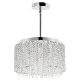 5535P16C-R Claire 10 Light Drum Shade Chandelier With Chrome Finish