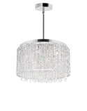 5535P16C-R Claire 10 Light Drum Shade Chandelier With Chrome Finish