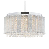 5535P20C-R Claire 12 Light Drum Shade Chandelier With Chrome Finish