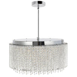 5535P20C-R Claire 12 Light Drum Shade Chandelier With Chrome Finish