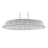 5535P46C-O Claire 7 Light Drum Shade Chandelier With Chrome Finish