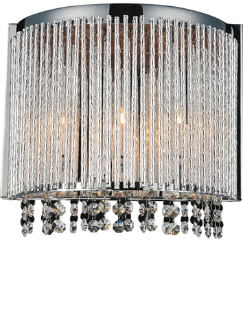 5535W12C-A Claire 3 Light Wall Sconce With Chrome Finish