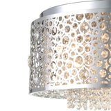 5536P24ST Bubbles 9 Light Drum Shade Chandelier With Chrome Finish