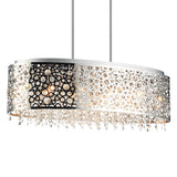 5536P30ST-O Bubbles 11 Light Drum Shade Chandelier With Chrome Finish