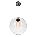 5553P10-Clear Glass 1 Light Down Mini Pendant With Clear Finish