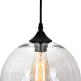 5553P10-Clear Glass 1 Light Down Mini Pendant With Clear Finish