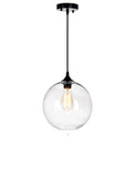 5553P10-Clear Glass 1 Light Down Mini Pendant With Clear Finish