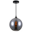 5553P10-Smoke Glass 1 Light Down Mini Pendant With Smoke Finish