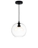 5553P12 - Clear (2L) Glass 2 Light Down Mini Pendant With Clear Finish