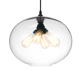 5553P16-Clear Glass 4 Light Down Pendant With Clear Finish