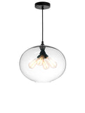 5553P16-Clear Glass 4 Light Down Pendant With Clear Finish