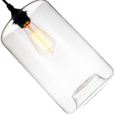 5553P7-Clear Glass 1 Light Down Mini Pendant With Clear Finish