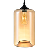 5553P7-Cognac Glass 1 Light Down Mini Pendant With Cognac Finish