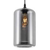 5553P7-Smoke Glass 1 Light Down Mini Pendant With Smoke Finish