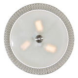 5555C17SN Mikayla 3 Light Drum Shade Flush Mount With Satin Nickel Finish