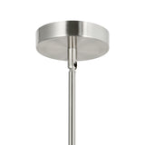 5555P17SN Mikayla 3 Light Drum Shade Chandelier With Satin Nickel Finish