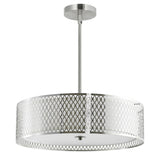 5555P22SN Mikayla 5 Light Drum Shade Chandelier With Satin Nickel Finish