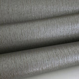55564 Taupe gray silver metallic embossed faux cracked stria plaster texture Wallpaper
