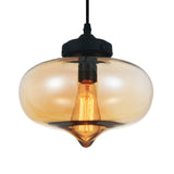 5570P11 - Amber Glass 1 Light Down Mini Pendant With Amber Finish