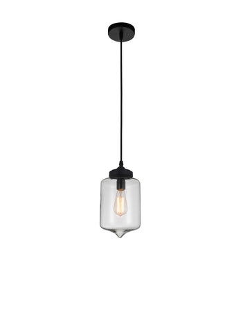 5570P7C - Clear Glass 1 Light Down Mini Pendant With Clear Finish