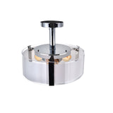 5571P14C-R Lucie 3 Light Drum Shade Chandelier With Chrome Finish